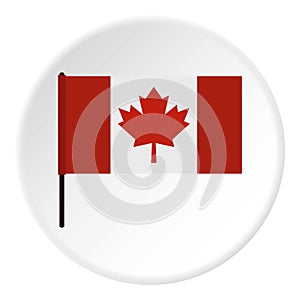 Canadian flag icon circle