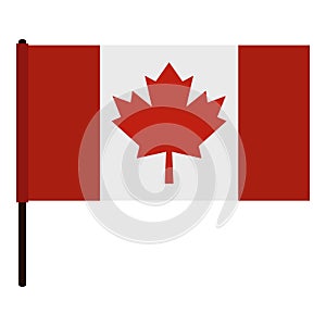 Canadian flag icon isolated