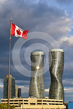 The Canadian Flag and the Marilyn Monroe Towers