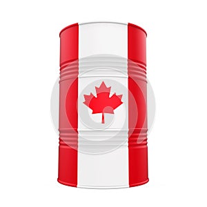 Canadian Flag Oil Barrel