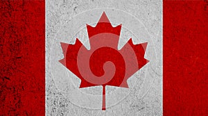 Canadian flag on paper background