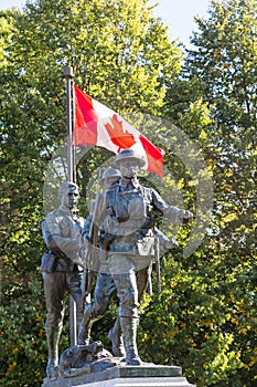 Canadian Flag and War Memorial