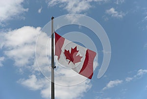 Canadian flag waving