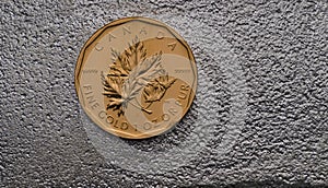 Canadian Gold Maple Leaf Coin on Silver Bar