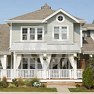 Canadian Home House Exterior Details White Picket Railing