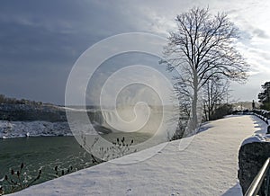 The Canadian horseshoe falls at Niagara