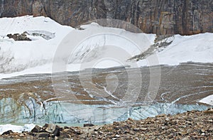 Canadian landscape with Mount Edith Cavell glacier Jasper