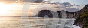 Canadian landscape of a rocky coastline on the East Coast