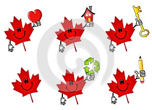 Canadian Maple Leaf Cartoons