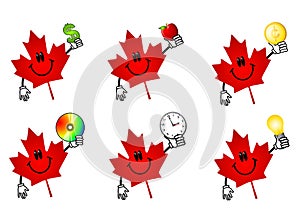 Canadian Maple Leaf Cartoons