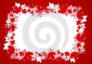 Canadian Maple Leaf Christmas Border Frame