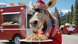 Mountie Moose with Fries photo