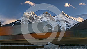 Canadian Pacific Train in Rocky Mountains