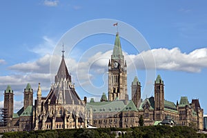 The Canadian Parliament Centre Block and Library
