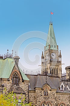 Canadian parliament with peace tower