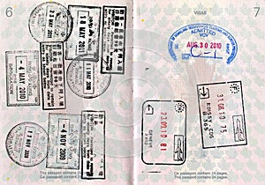 Canadian Passport with Stamps