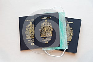 Canadian passports and covid masks