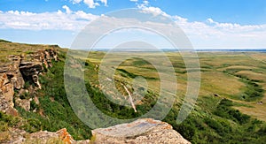 Canadian prairie in Southern Alberta, Canada