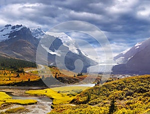 Canadian Rockies, Banff Jasper, Icefields Parkway, Athabasca Glacier photo