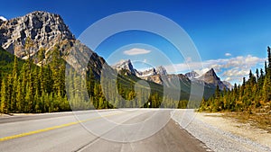 Canadian Rockies Highway, Scenic Mountain Landscape