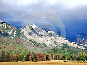 Canadiense. montanas en británico. cautivador 