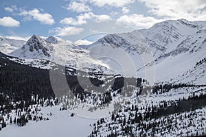 Canadian Rocky Mountains during the winter