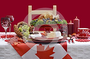 Canadian theme Thanksgiving Table