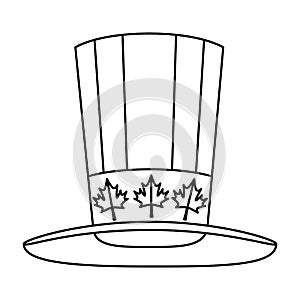 canadian tophat culture isolated icon