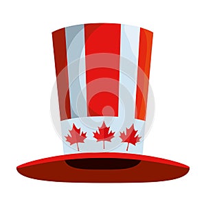 canadian tophat culture isolated icon