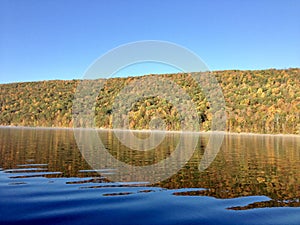 Canadice Lake, one of New York`s Finger Lakes