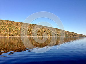 Canadice Lake, one of New York`s Finger Lakes