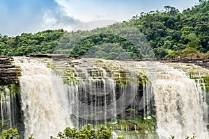 Canaima El Sapo Waterfalls, Carrao river. Canaima National Park, BolÃ­var State