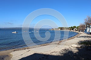 Canakkale throat and fishing boat