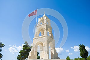 Canakkale, Turkey - August 10, 2018 : This martyrdom was built in the memory of 57th Regiment giving thousands of martyrs