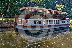 Canal barge on historic C&O Canal waterway photo