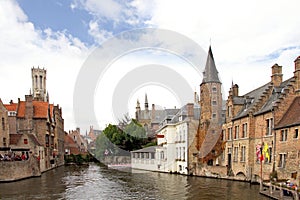 Canal in Bruges, Belgium photo