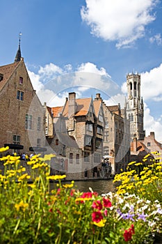 Canal in Bruges, Belgium photo