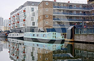 Canal in the City. Regents Canal. London