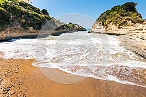Canal d'amour with waves on Corfu island photo