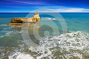 Canal D'amour yellow beach rocks in Sidari, Corfu photo