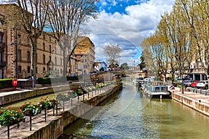 The Canal de la Robine in Narbonne city