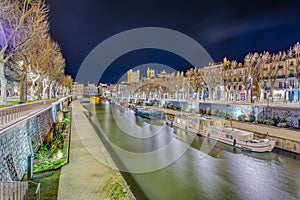 Canal de la Robine in Narbonne, France