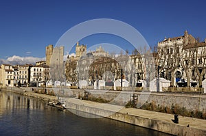 Canal de la Robine in Narbonne, Languedoc-Roussillon - France