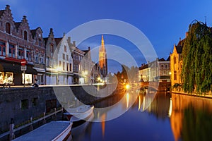 Canal Dijver and Church of Our Lady, Bruges