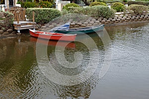 Canal Docked Boats