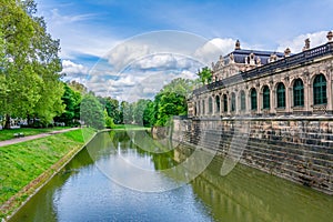 Canal at Dresdner Zwinger in Dresden, Germany photo