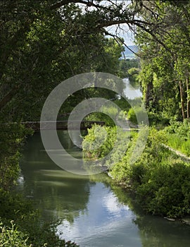 Canal and Footpath along the South Fork of the Snake River