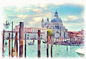 Canal Grande with Basilica di Santa Maria della Salute