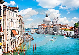 Canal Grande with Basilica di Santa Maria della Salute in Venice