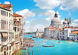 Canal Grande and Basilica di Santa Maria della Salute, Venice, Italy